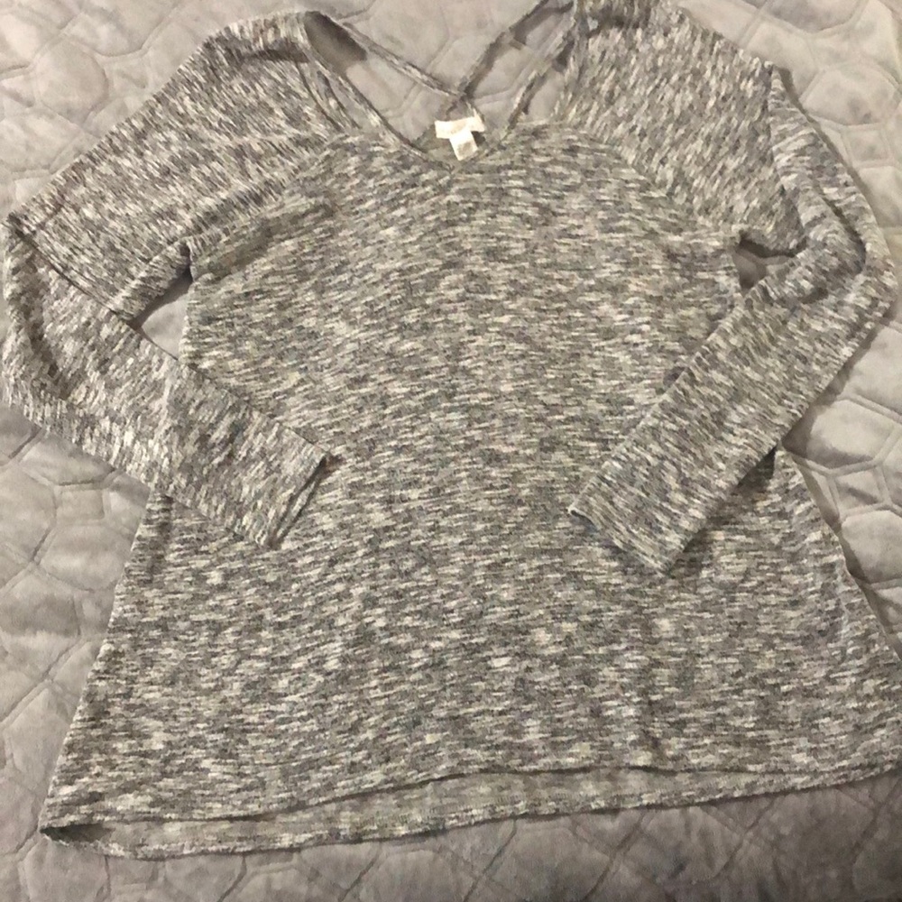 FULL TILT HEATHER GRAY SWEATER SIZE L